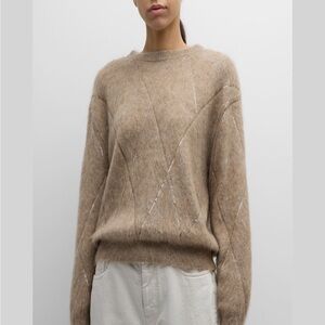 Brunello Cucinelli Beige Crewneck Sweater